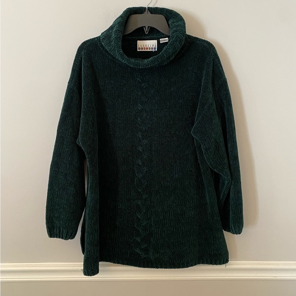 Carolina colours green chunky turtleneck long sleeve sweater. M - Picture 1 of 8